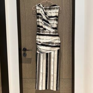 Acler Striped Dress in Black and White